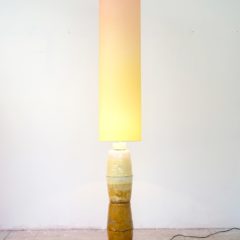 lamp 9, arcylic, canvas, light, metal and ceramic, 180 x 70 x 70 cm, 2017